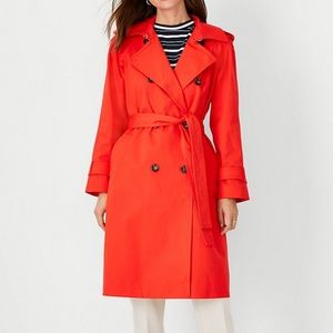 NWT Ann Taylor Twill Petite Trench Coat